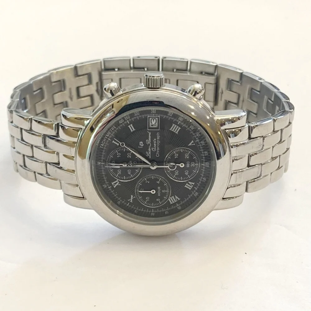 Lucien Piccard Men's Watch Chronograph Charcoal Dial Tachymeter 26499GY